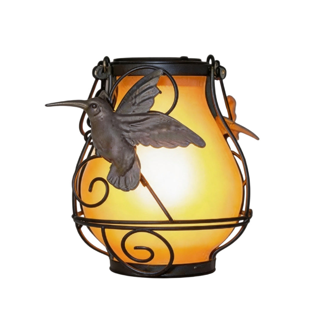 【4 PCS】Grå Utomhuslamphängande Flamma-Inspirerad Insektsljus