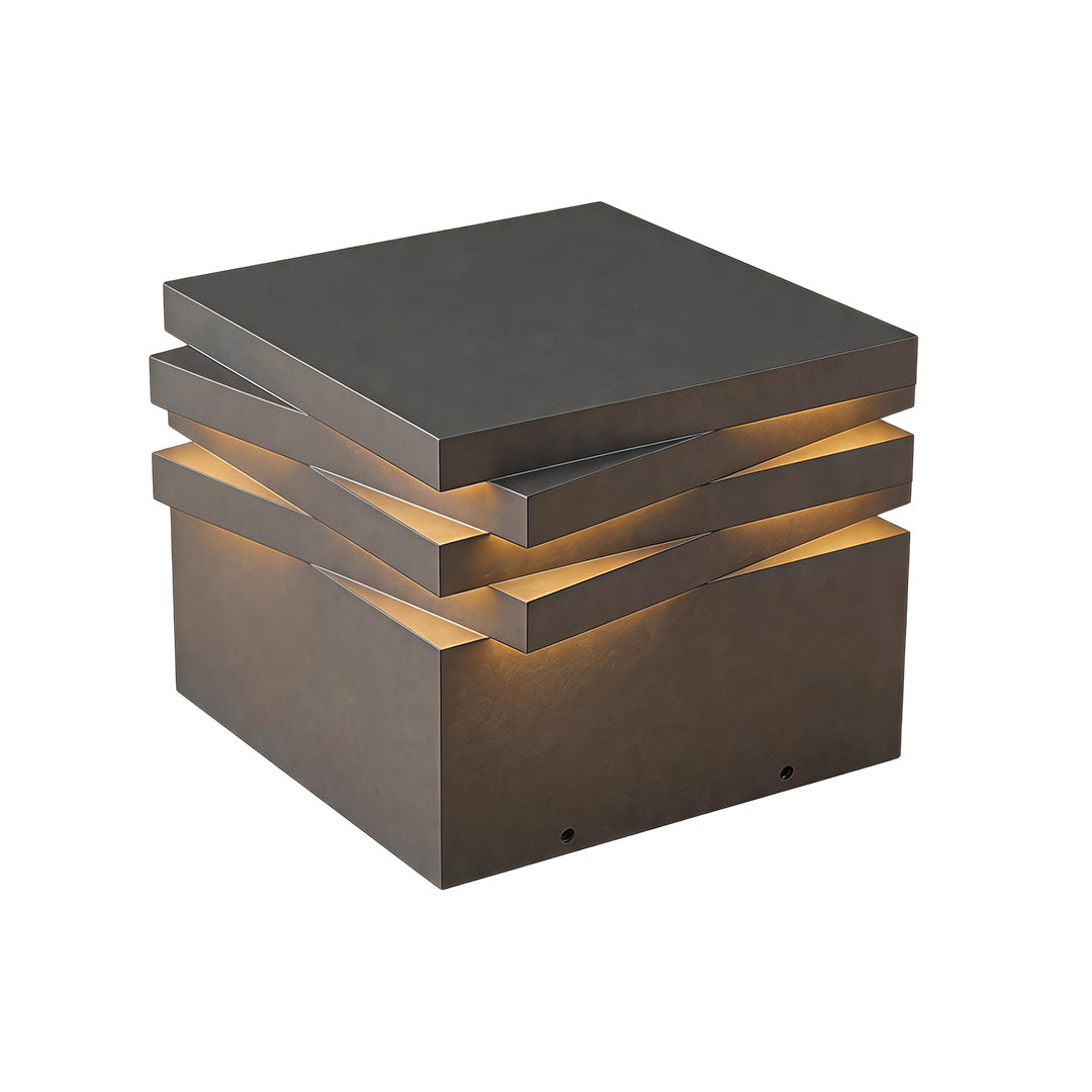 Grindstolpe Solpelarlampa Modern Utomhus Landskapsbelysning