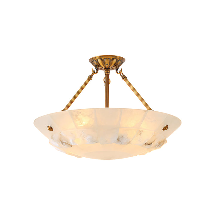Modern kandelaber i mässing, europeisk stil, marmor taklampa