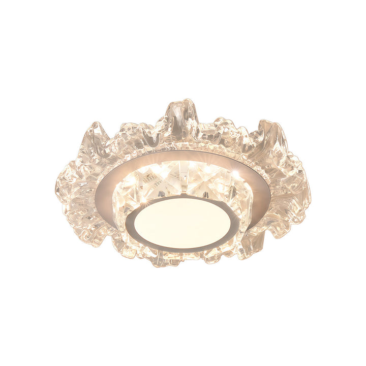 Modern Vit Taklampa Crystal Taklampa