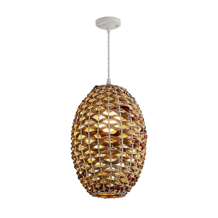 Rattan Wicker Pendellampa Nordisk Metall Taklampa