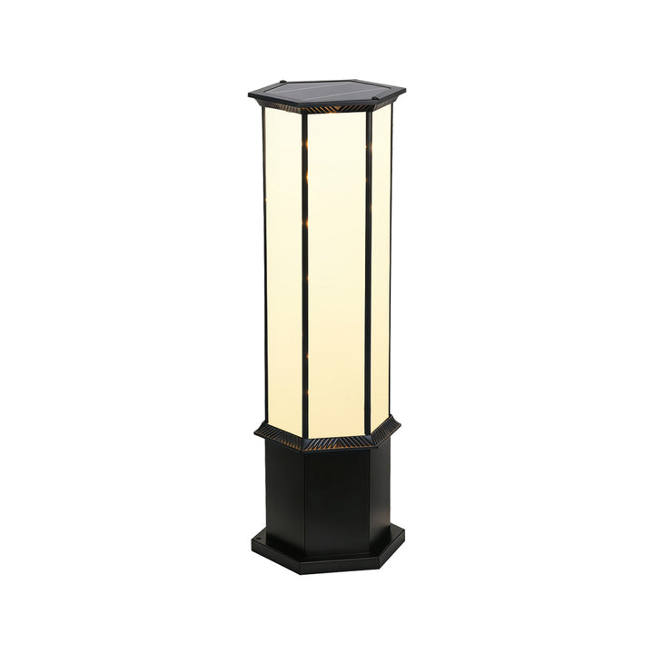 Bollard Solarlampa Modern Metall Utomhus Landskapsbelysning