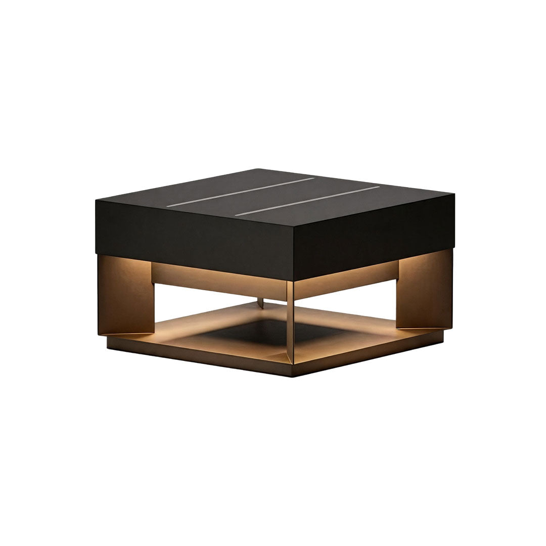Infart Säule Belysning Modern Fyrkantig Metall Lampa