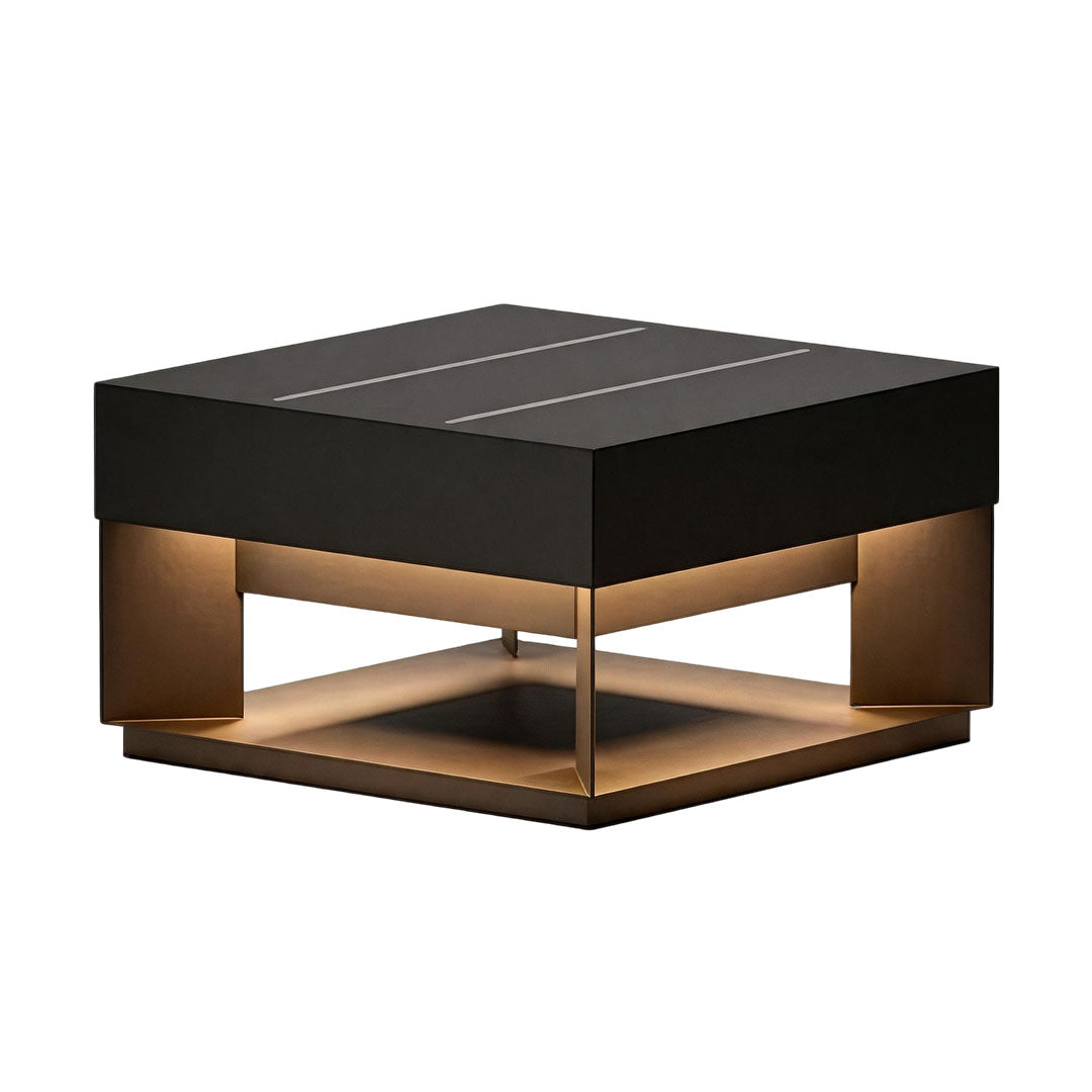 Infart Säule Belysning Modern Fyrkantig Metall Lampa