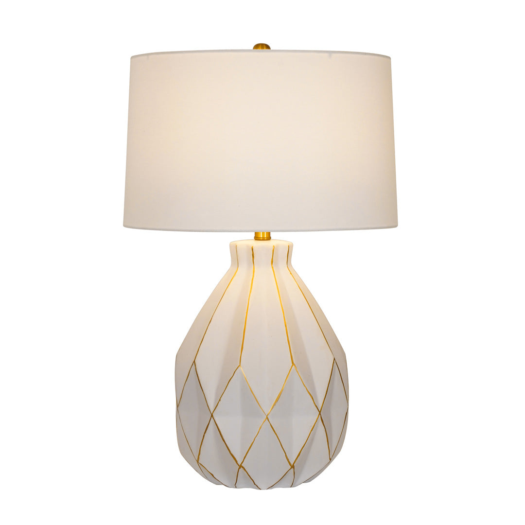 Vita Keramiska Bordslampor Lyxig Mid-Century Accentbelysning