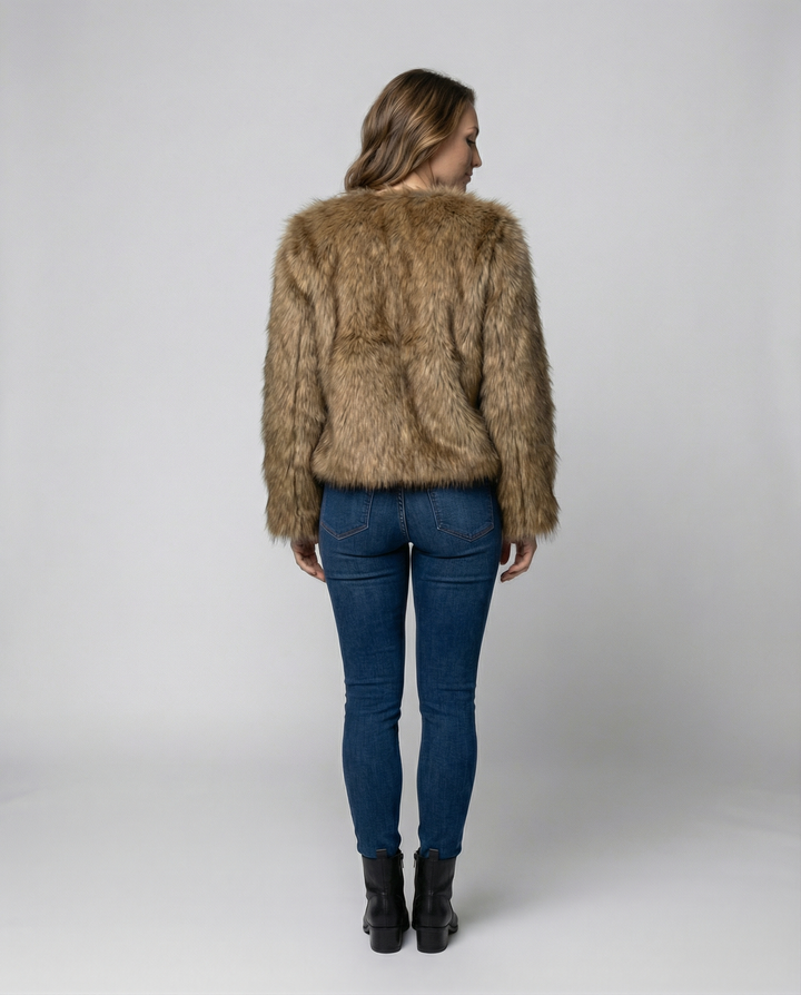 Luxurious Plush vinter Kappa Dam