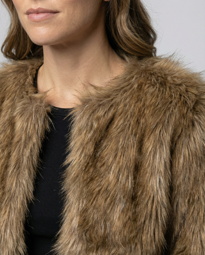 Luxurious Plush vinter Kappa Dam