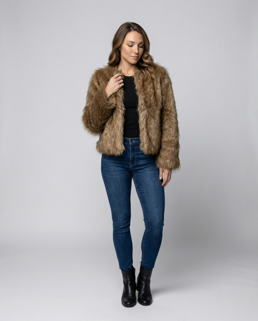 Luxurious Plush vinter Kappa Dam