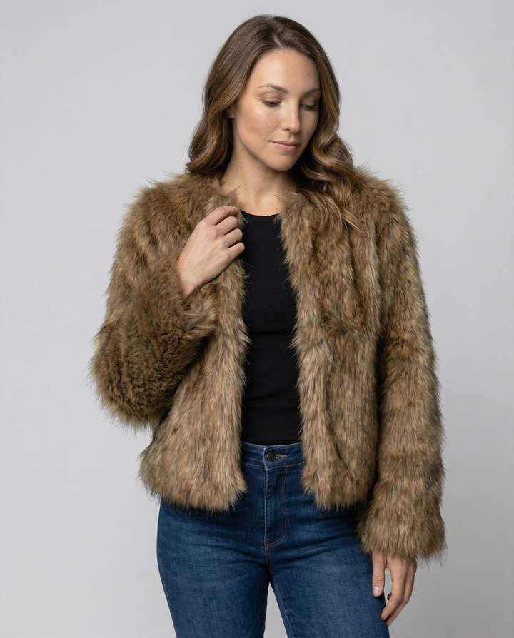 Luxurious Plush vinter Kappa Dam