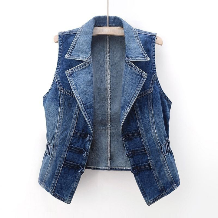 Dam’s casual Sleeveless Open Front väst