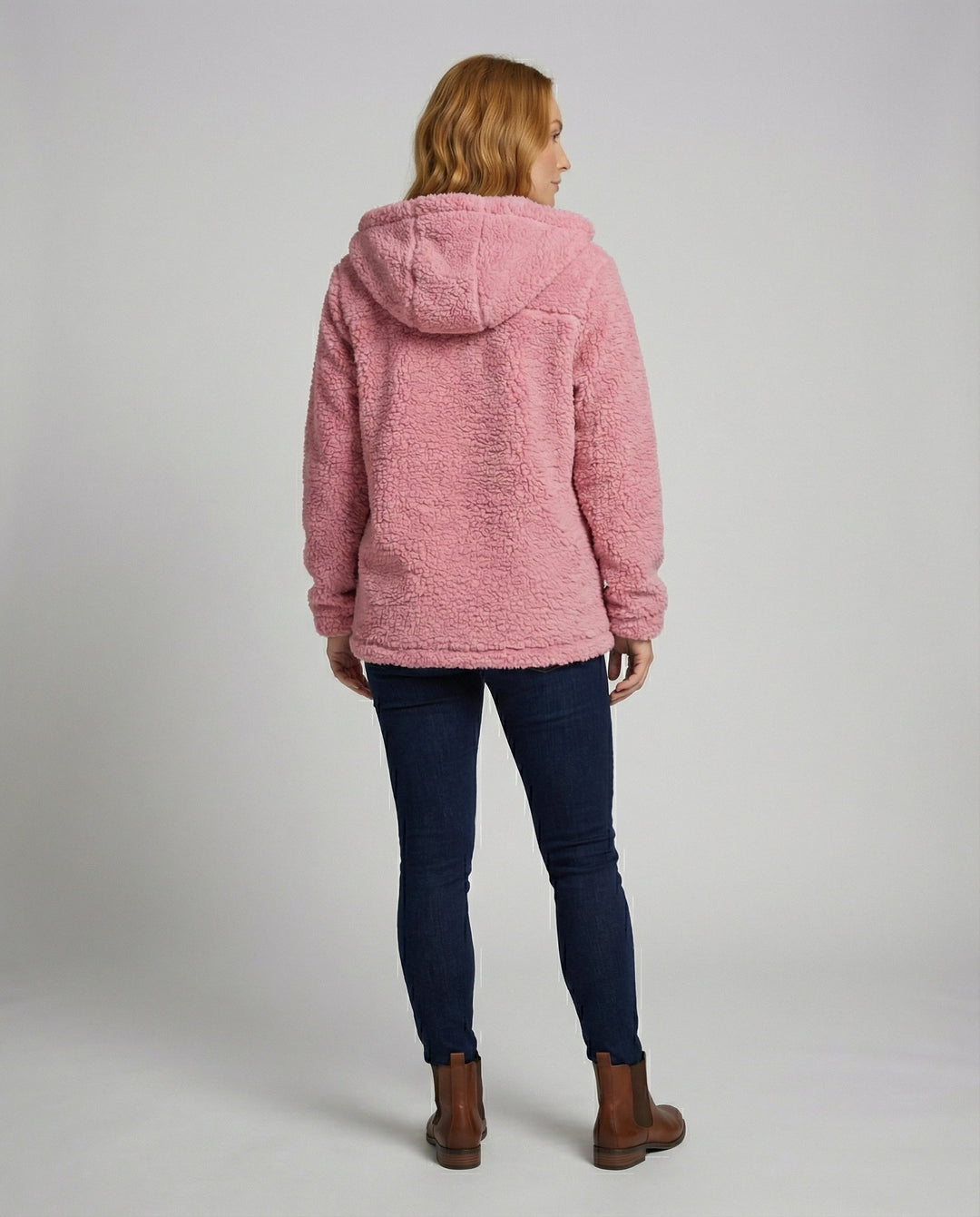 Teddy Fleece Jacka Dam Lång