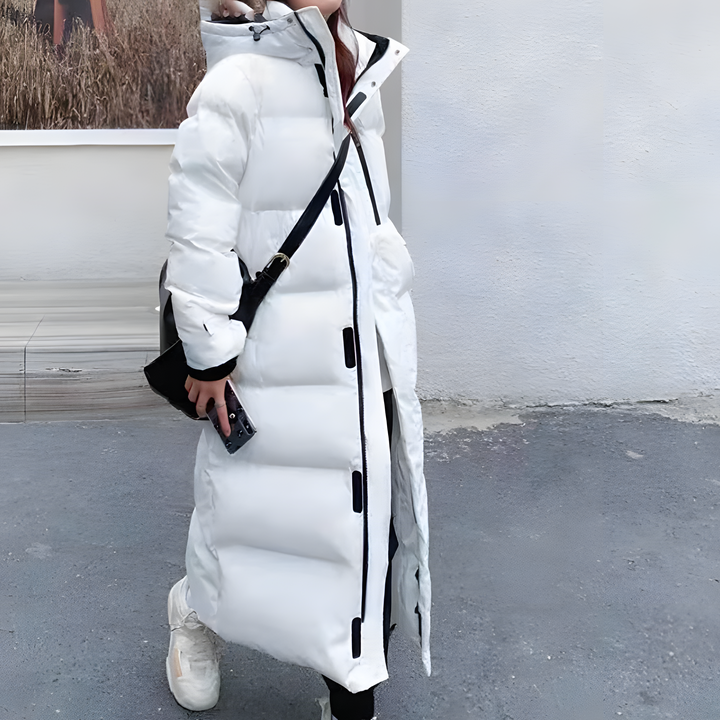| vindtät lång elegant jacka