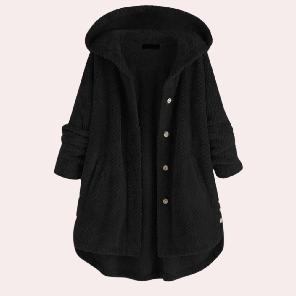 | Dam värm Fleece Jacka med huva och Långa ärmar