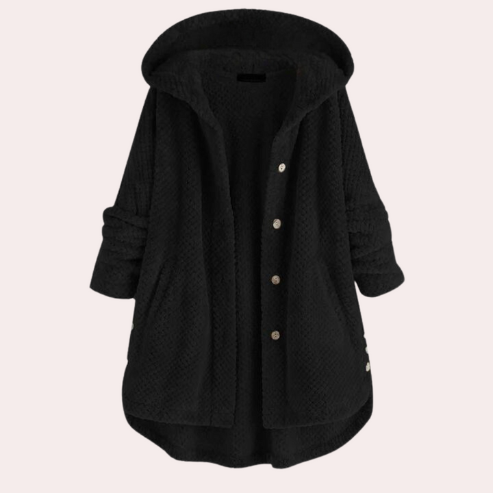 | Dam värm Fleece Jacka med huva och Långa ärmar