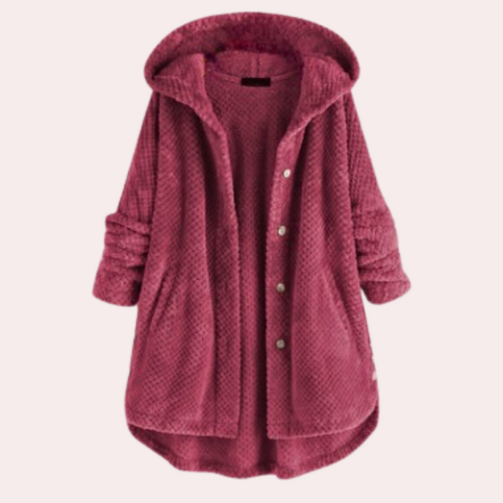 | Dam värm Fleece Jacka med huva och Långa ärmar