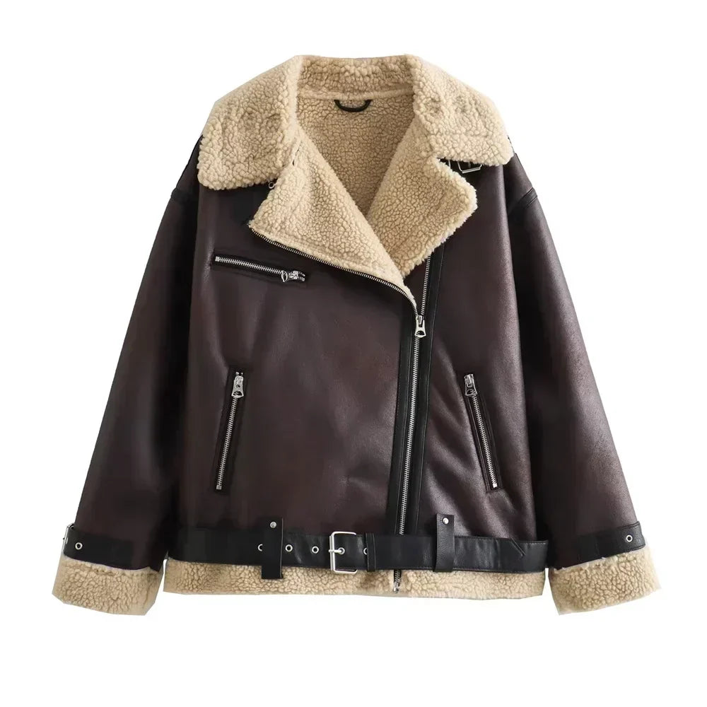 | Double-Side Kappa - elegant &amp; bekväm Jacka med Belt och modern Krage för höst