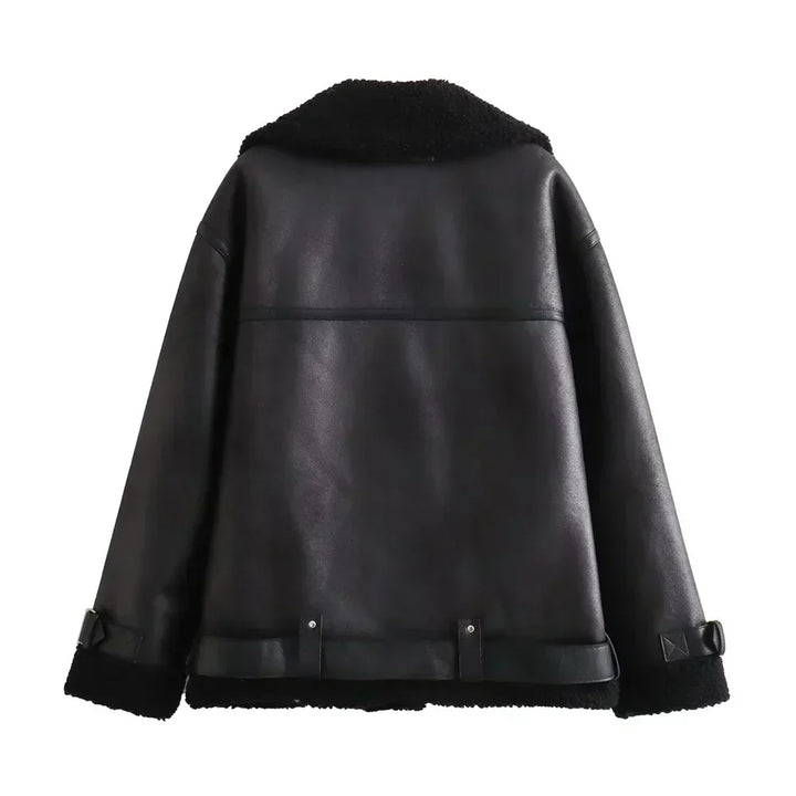 | Double-Side Kappa - elegant &amp; bekväm Jacka med Belt och modern Krage för höst