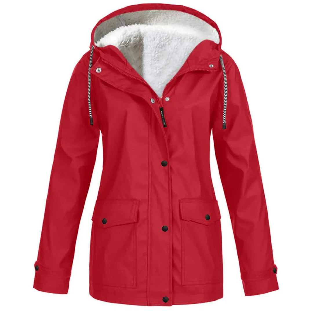 | Fleece utomhusjacka med huva - Damjacka
