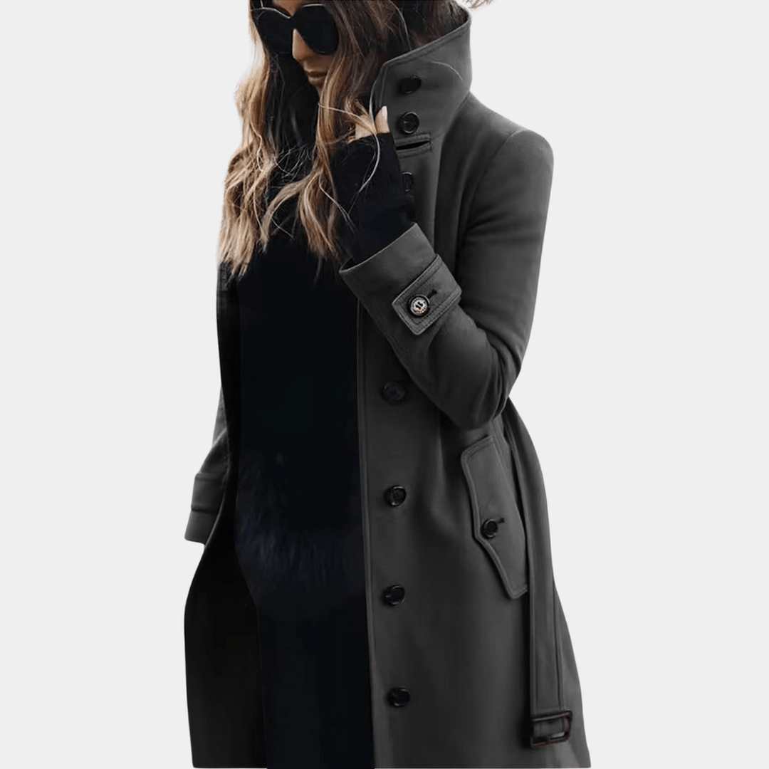 | Dam elegant värm trenchkappa