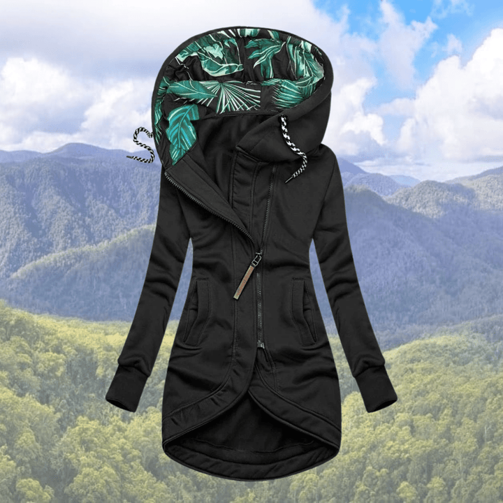 | Dam vinter Kappa med huva Design