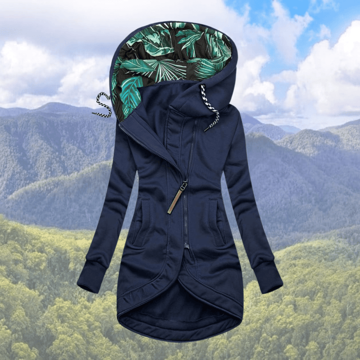 | Dam vinter Kappa med huva Design