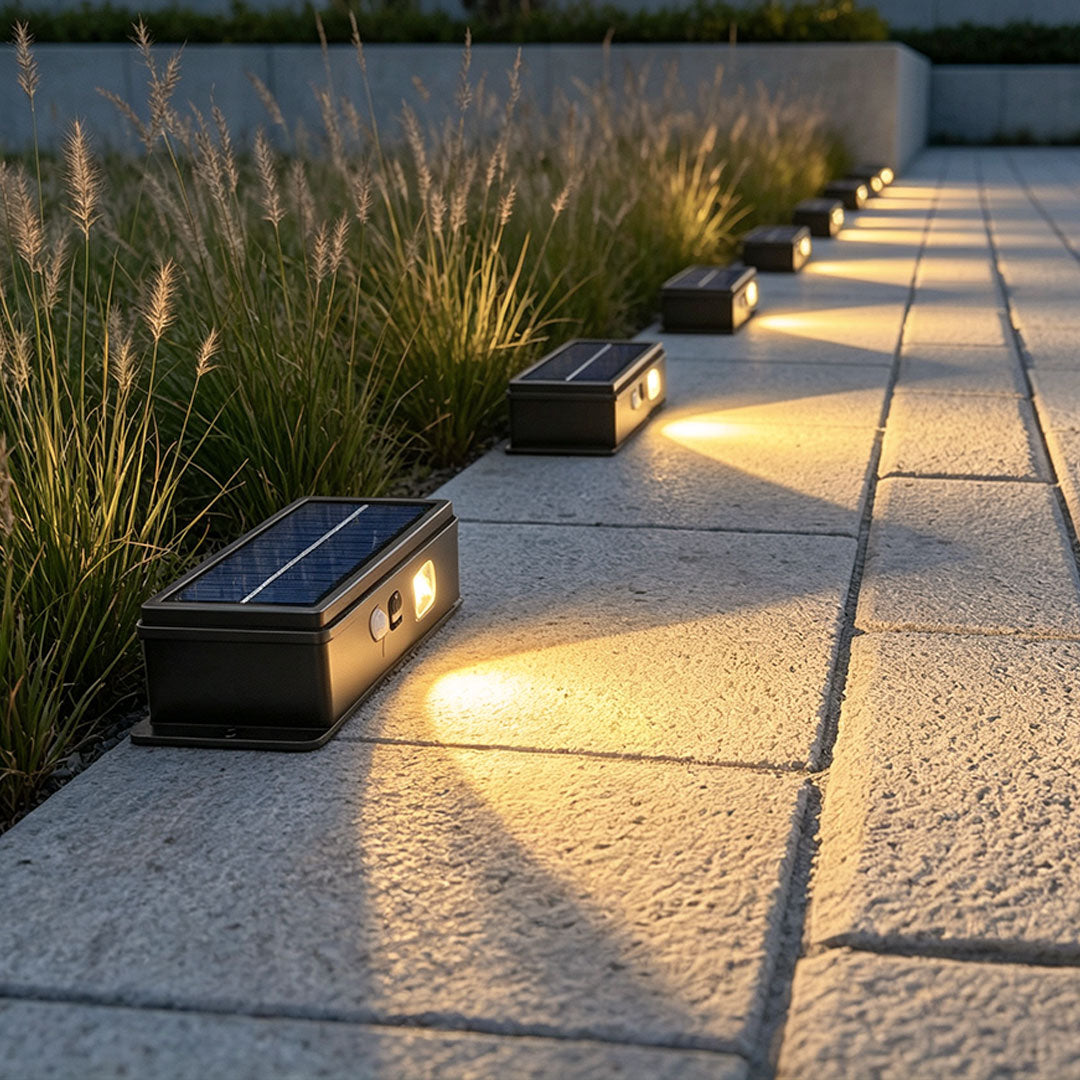 【2 ST】Utomhus Solar Deck Lampor LED In-Ground Landskapsbelysning