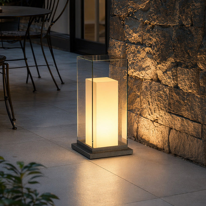 Kvadratisk Bollard Lampa Utomhus LED Landskapsbelysning