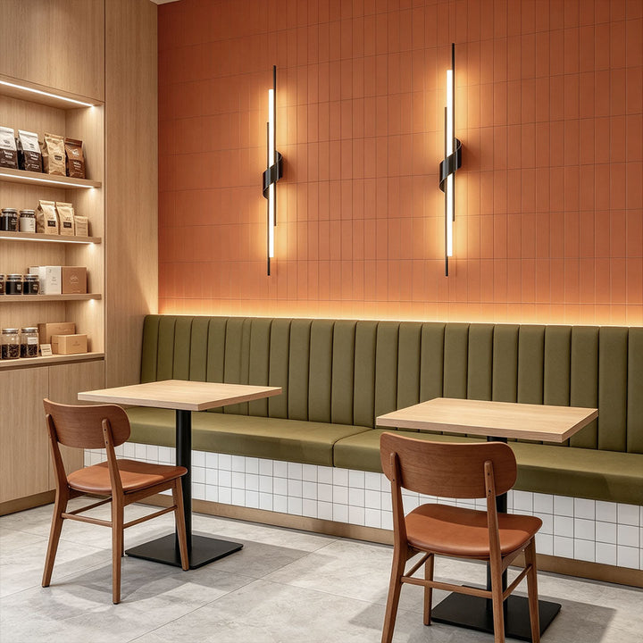 2 Lamp Linjär Vägglampa Italiensk Lyx Solid Koppar Ljus