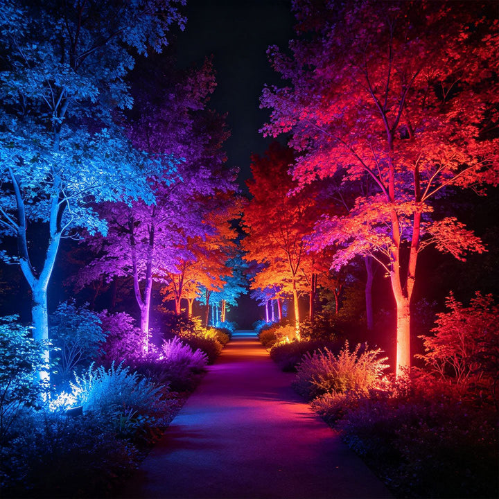 Färgade Flodljus Moderna Utomhus RGB LED Metallbelysning