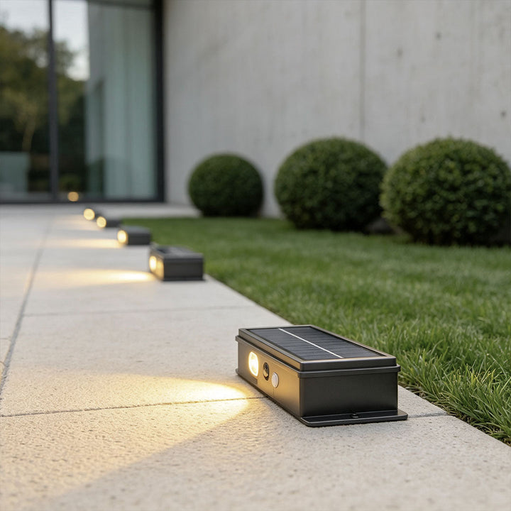 【2 ST】Utomhus Solar Deck Lampor LED In-Ground Landskapsbelysning
