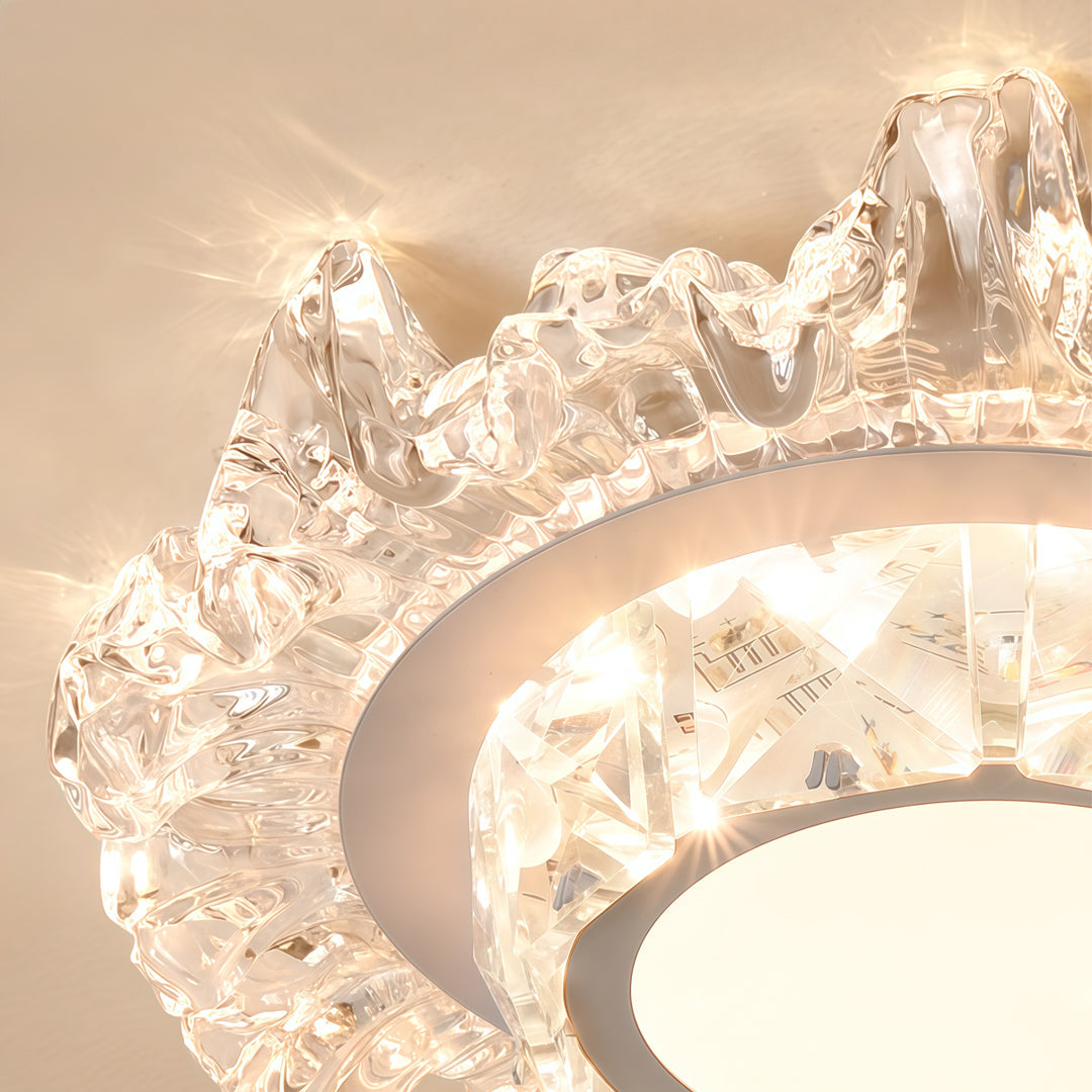 Modern Vit Taklampa Crystal Taklampa