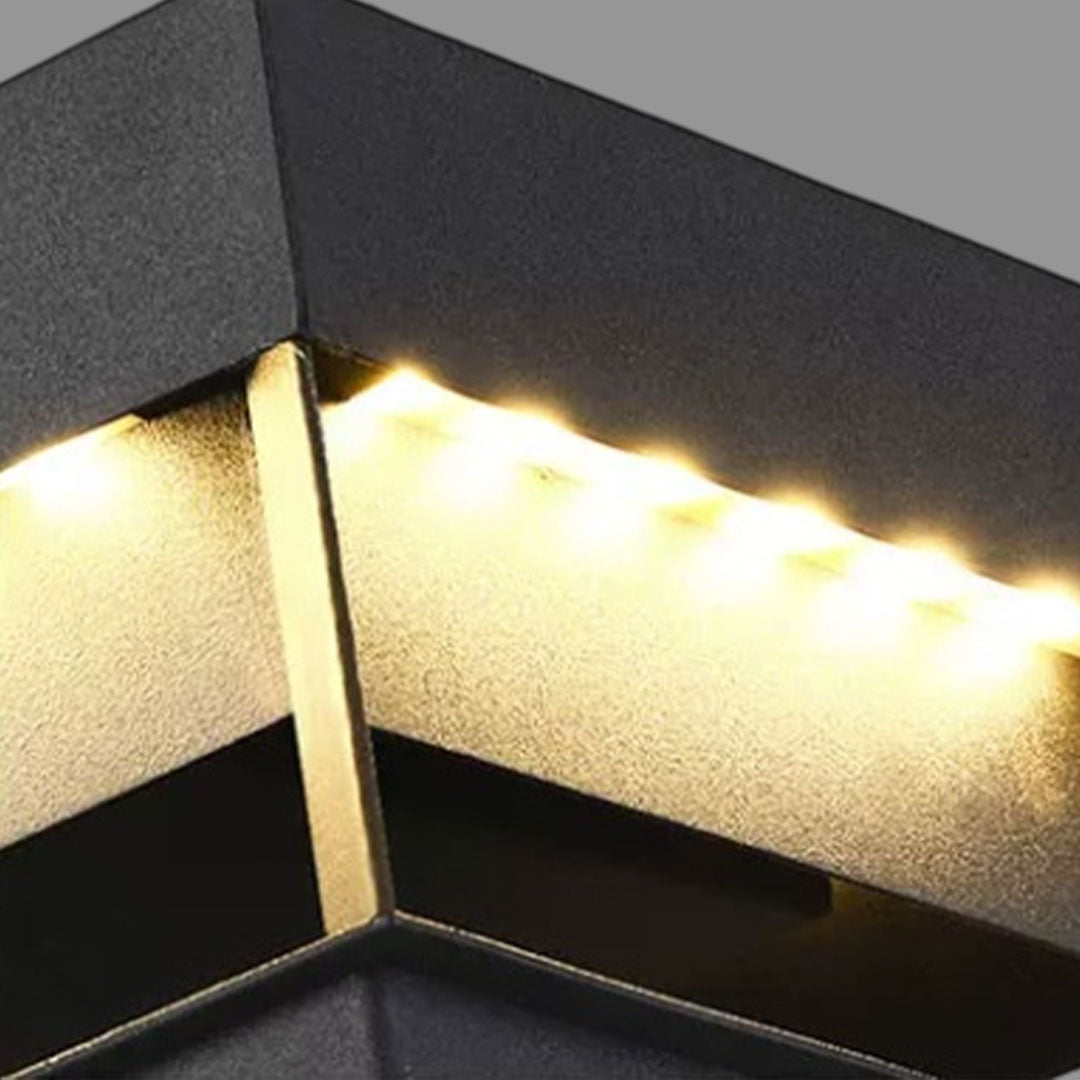 Infart Säule Belysning Modern Fyrkantig Metall Lampa