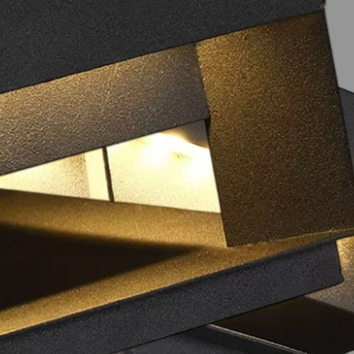 Infart Säule Belysning Modern Fyrkantig Metall Lampa