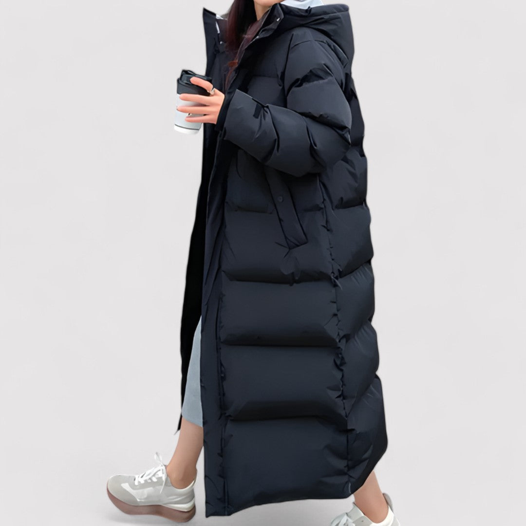 | Puffer parka med huva Dam vinterjacka