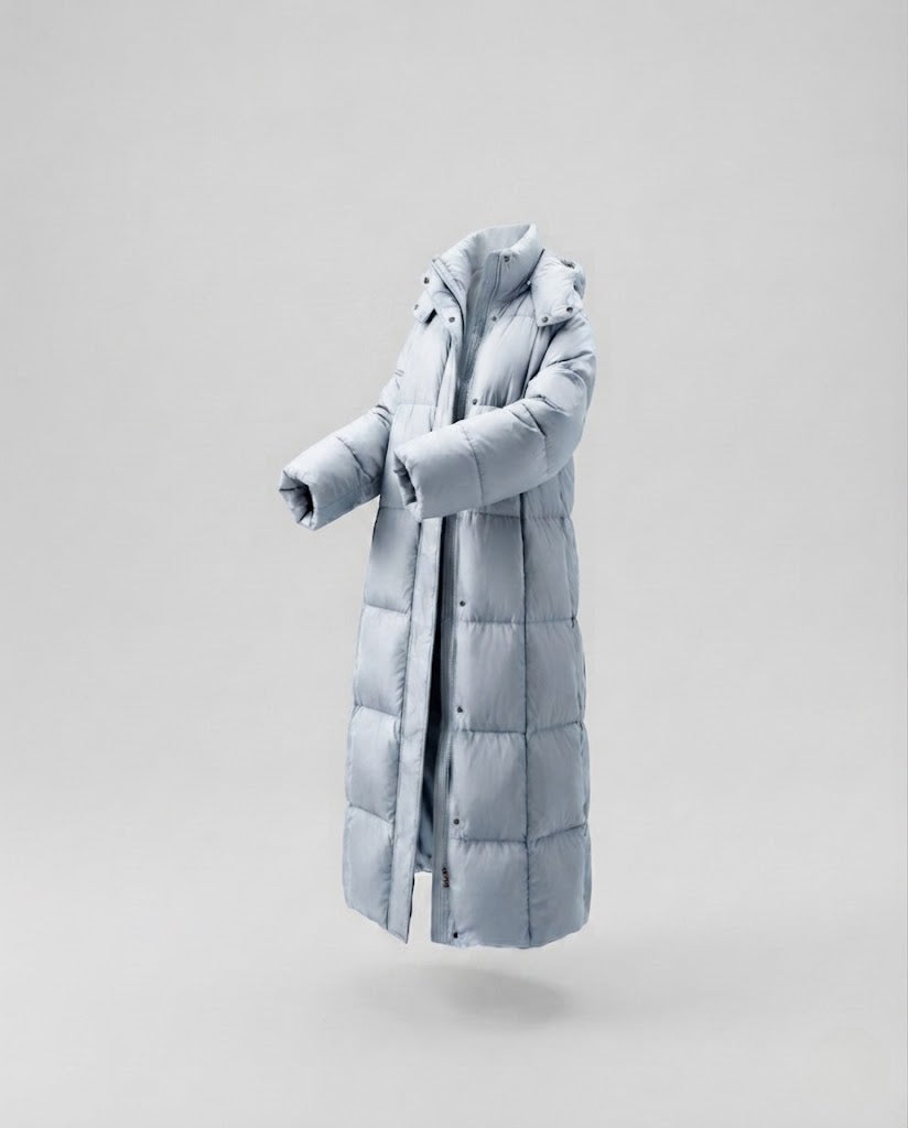 Dam Ultra-Lätt Midi Quiltad Kappa med Extended Back, Innovative Climate Insulation, och Vindtät Outer Shell
