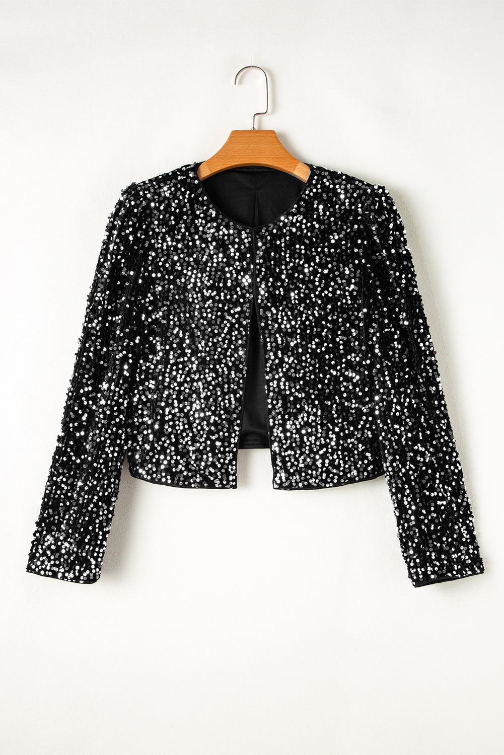 | Jacka Med Sequins Och Open Front