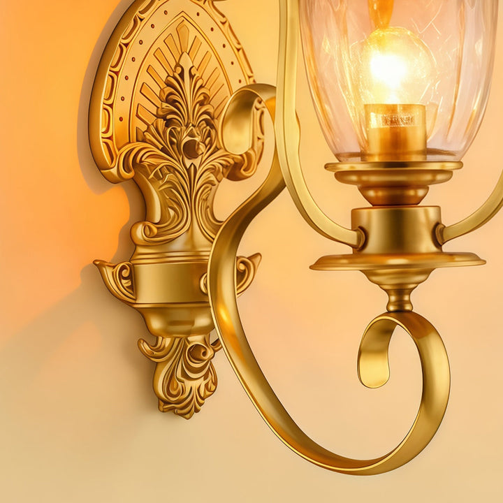 Koppar Utomhus Vägglampor Europeisk Vintage Vattentät Lampa