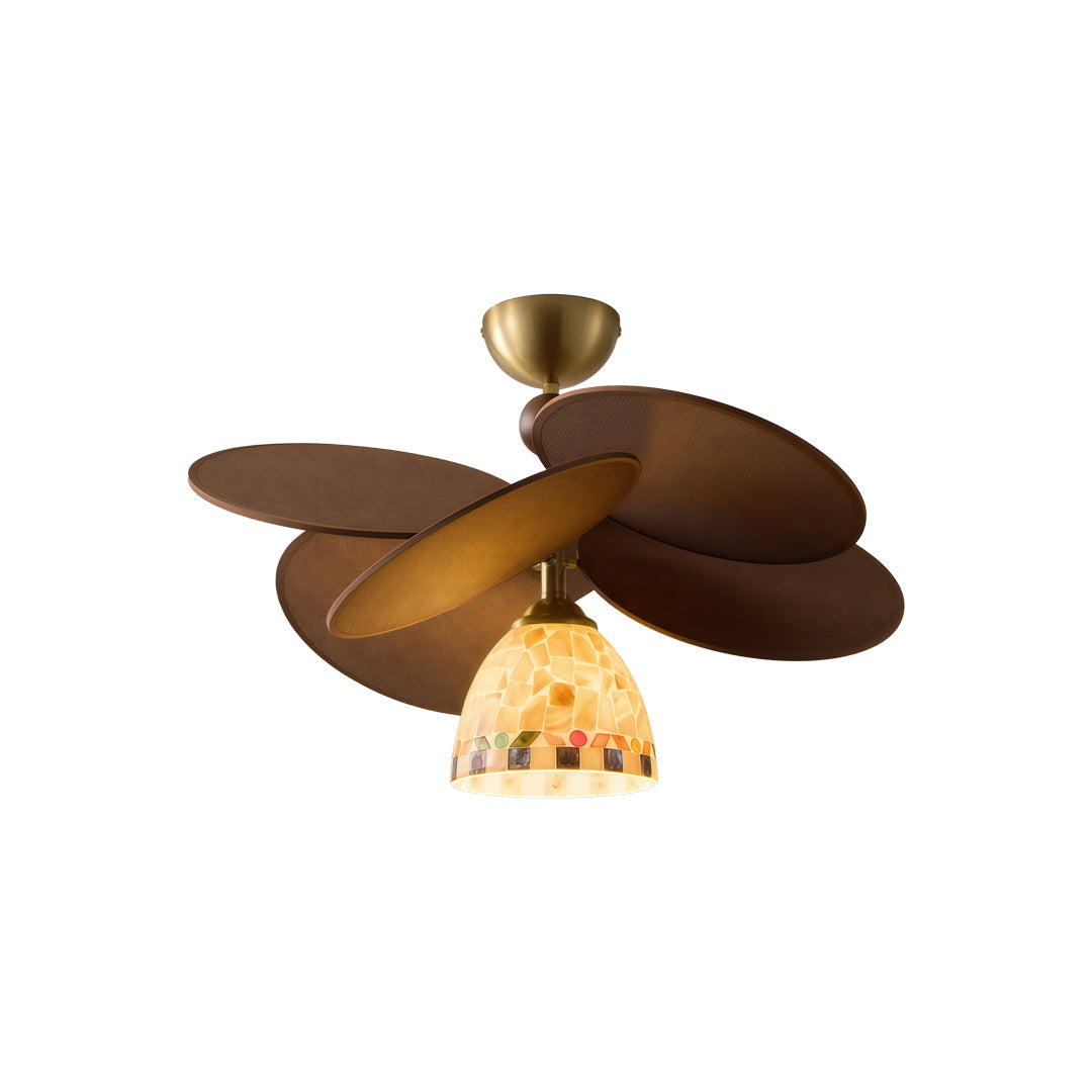 Art Deco Takmonterad Lampa Vintage Fransk Snäcka Ljus