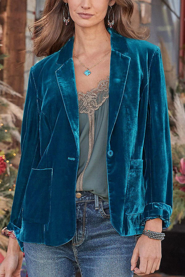 | Velvet Cropped Topp Small Blazer