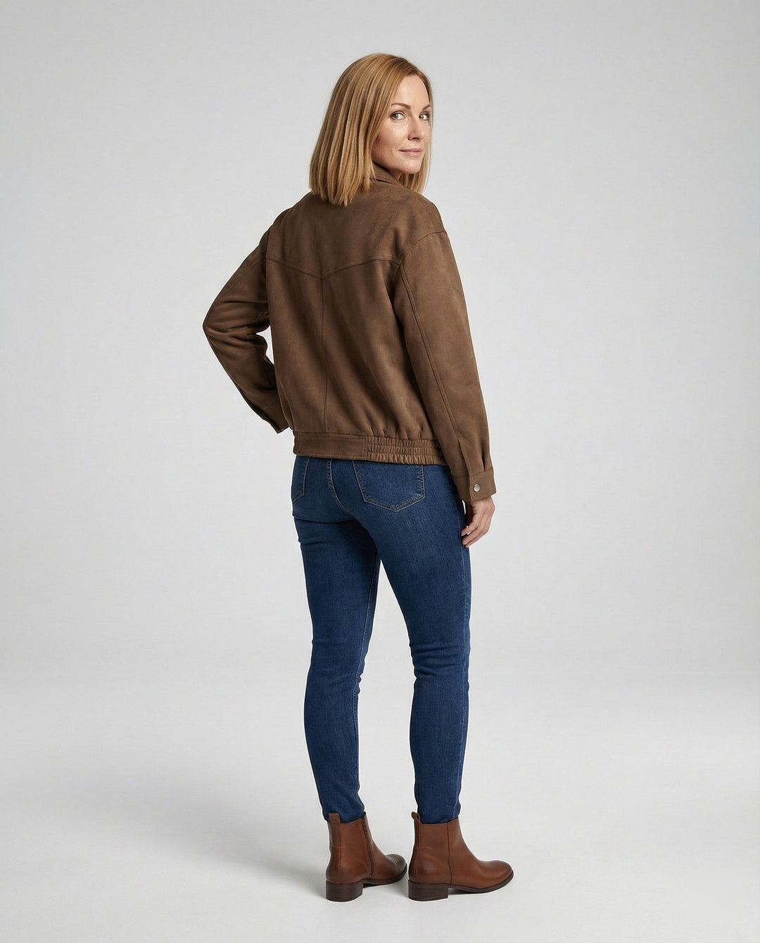 Leisurewear dam sammet jacka lös