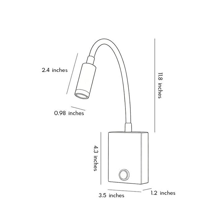 Sänglampa Vägglampa Kreativ Svart Metall