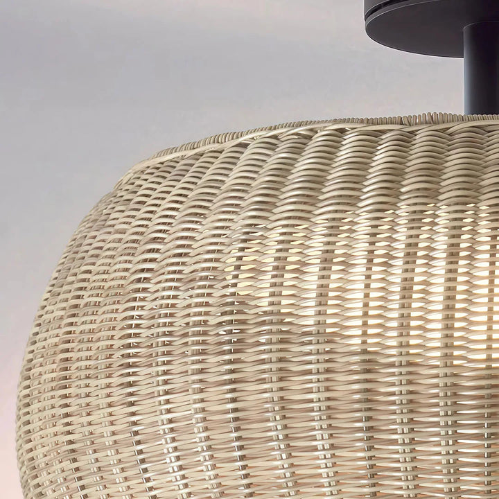 Vävd Taklampa Rattan Utomhus Vattentät Taklampa