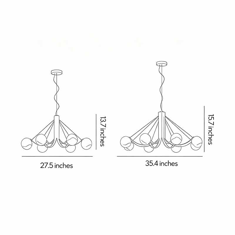 Svart Kandelaber Modern Kreativ Minimalistisk Taklampa
