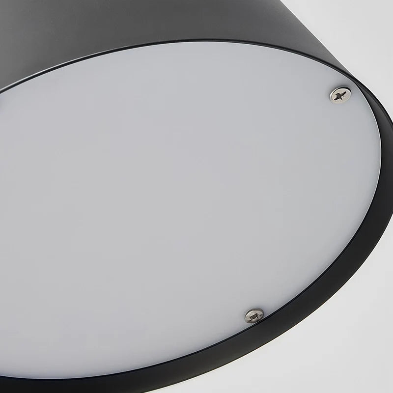 Svart Kegel Vägglampa Modern LED Utomhus Metallbelysning