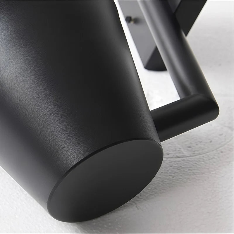 Svart Kegel Vägglampa Modern LED Utomhus Metallbelysning