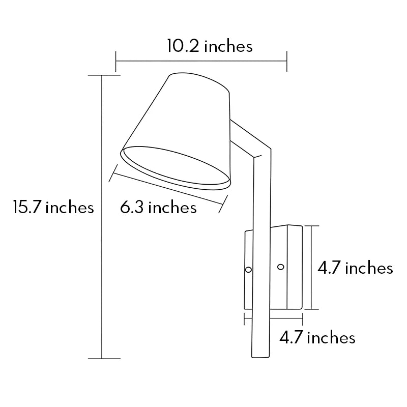 Svart Kegel Vägglampa Modern LED Utomhus Metallbelysning