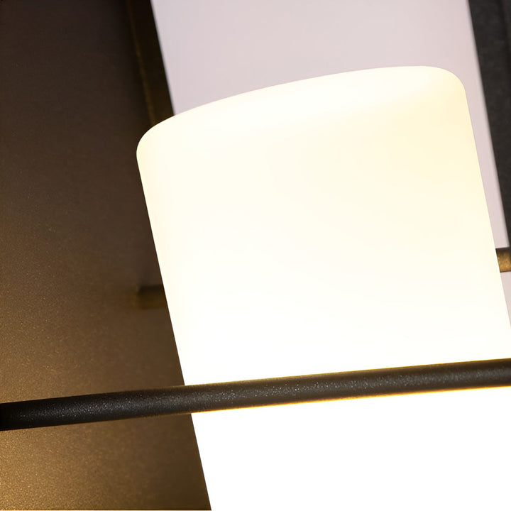 [Öppen Låda] Svart Lantern Utebelysning Rektangulär Ram Vattentät Lampa