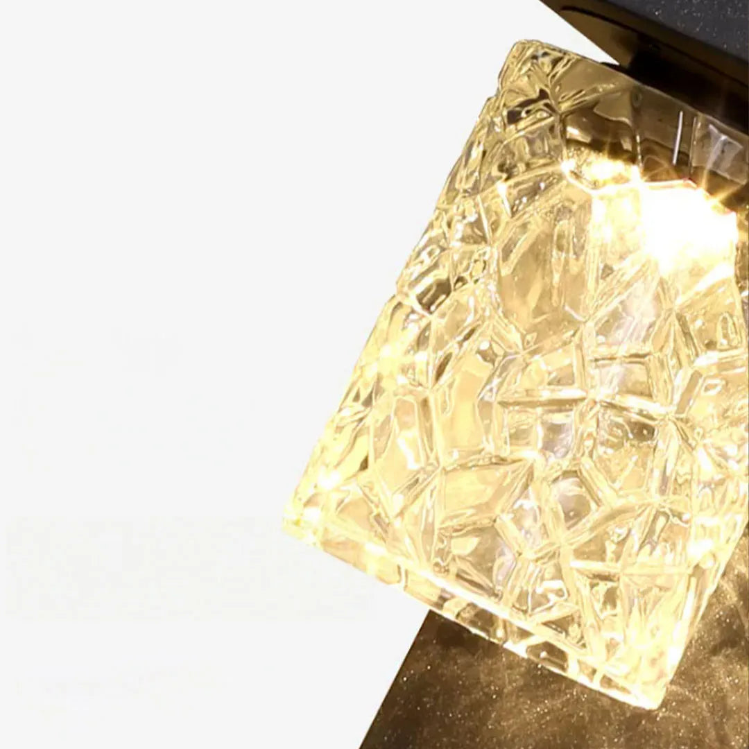 Svart Väggsconce Modern Glas Utomhusbelysning