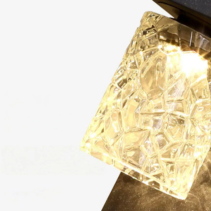 Svart Väggsconce Modern Glas Utomhusbelysning