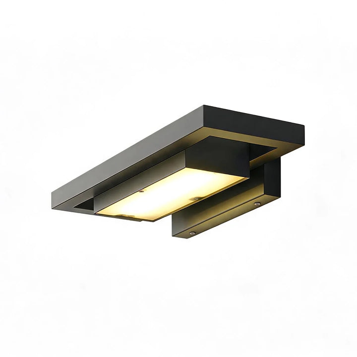 Svart Vägglampa Sconce Modern Metall LED Utomhusbelysning